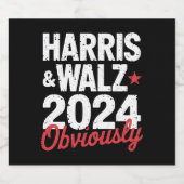 Kamala Walz uiteraard 2024 Harris Waltz 2024 Bier Etiket (Enkel label)