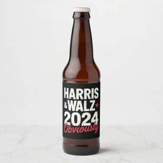 Kamala Walz uiteraard 2024 Harris Waltz 2024 Bier Etiket (Voorkant)