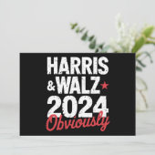 Kamala Walz uiteraard 2024 Harris Waltz 2024 Kaart (Staand voorkant)