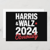 Kamala Walz uiteraard 2024 Harris Waltz 2024 Kaart (Voorkant / Achterkant)