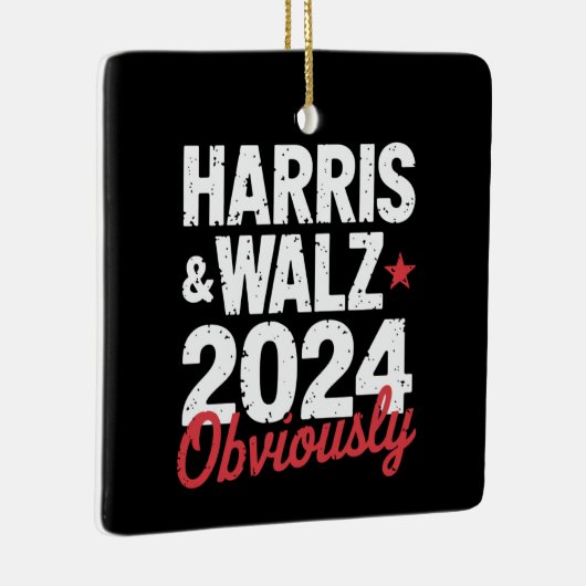 Kamala Walz uiteraard 2024 Harris Waltz 2024 Keramisch Ornament (Rechts)
