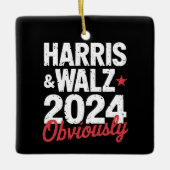 Kamala Walz uiteraard 2024 Harris Waltz 2024 Keramisch Ornament (Voorkant)