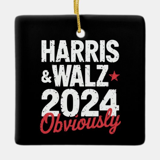 Kamala Walz uiteraard 2024 Harris Waltz 2024 Keramisch Ornament (Voorkant)