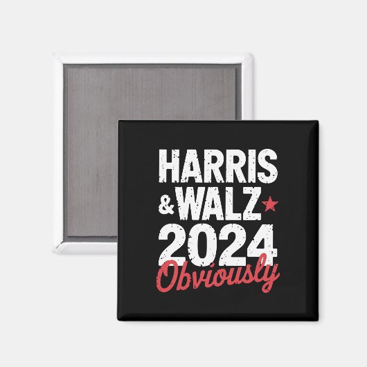 Kamala Walz uiteraard 2024 Harris Waltz 2024 Magneet (Voorkant / Achterkant)