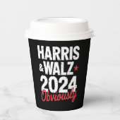 Kamala Walz uiteraard 2024 Harris Waltz 2024 Papieren Bekers (Voorkant)