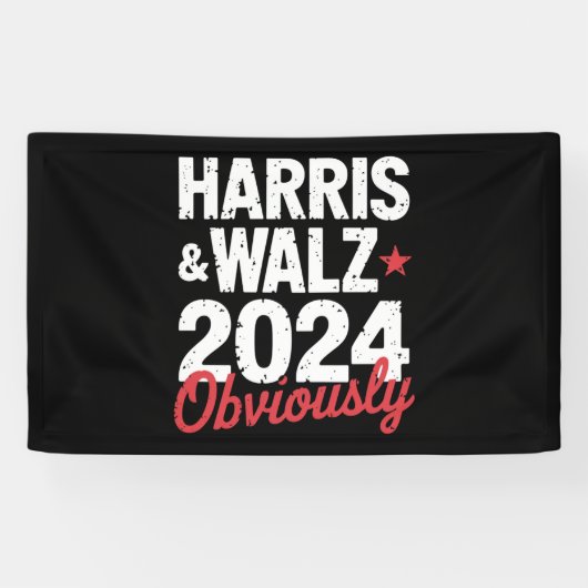 Kamala Walz uiteraard 2024 Harris Waltz 2024 Spandoek (Horizontaal)
