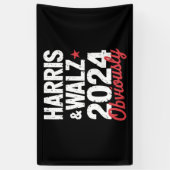 Kamala Walz uiteraard 2024 Harris Waltz 2024 Spandoek (Verticaal)