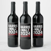 Kamala Walz uiteraard 2024 Harris Waltz 2024 Wijn Etiket (Flessen)