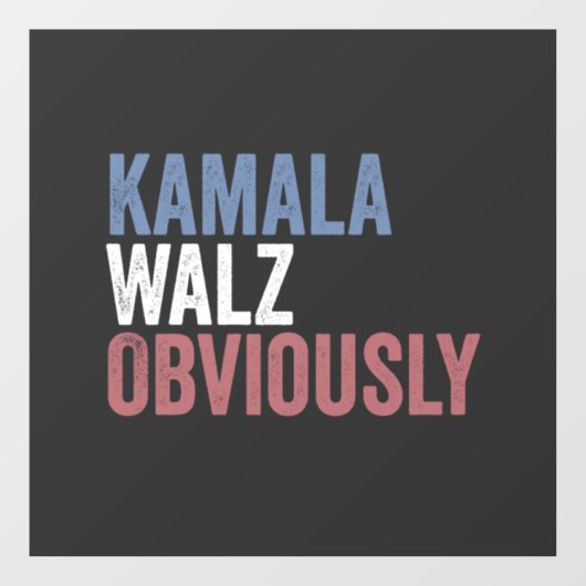 Kamala Walz, verkiezingsdag 2024 Raamsticker (Vel)