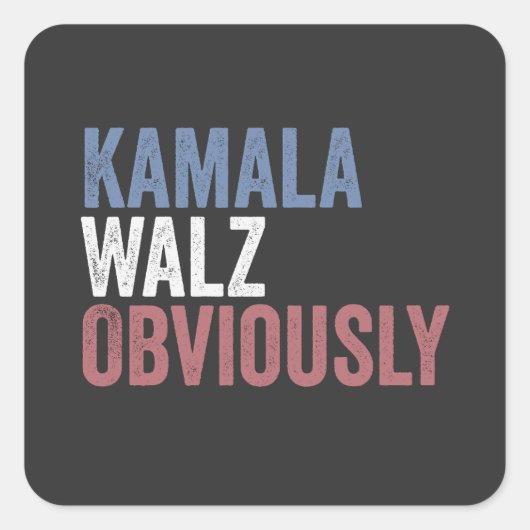 Kamala Walz, verkiezingsdag 2024 Vierkante Sticker (Voorkant)