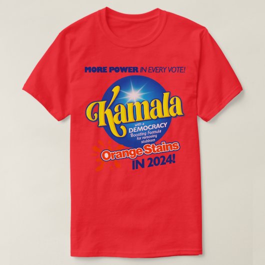 Kamala wasmiddel voor het verwijderen van hardnekk t-shirt (Design voorkant)