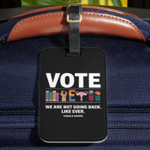 Kamala We Gaan Niet Terug Zoals Altijd Feministisc Bagagelabel