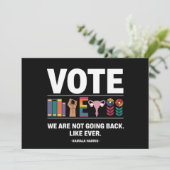 Kamala, we gaan niet terug zoals elke feminist kaart (Staand voorkant)