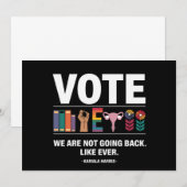 Kamala, we gaan niet terug zoals elke feminist kaart (Voorkant / Achterkant)