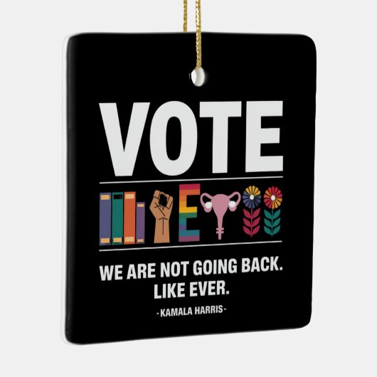 Kamala, we gaan niet terug zoals elke feminist keramisch ornament (Rechts)