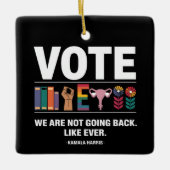 Kamala, we gaan niet terug zoals elke feminist keramisch ornament (Voorkant)