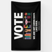 Kamala, we gaan niet terug zoals elke feminist spandoek (Verticaal)