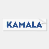 Kamala wit en blauw moderne vet typografie bumpersticker (Voorkant)