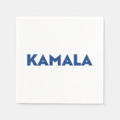 Kamala wit en blauw moderne vet typografie servet (Voorkant)