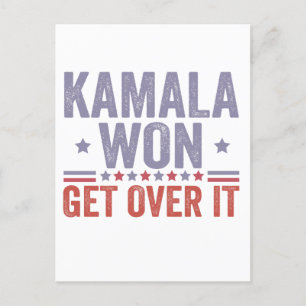 Kamala won de Harris Walz verkiezing Briefkaart