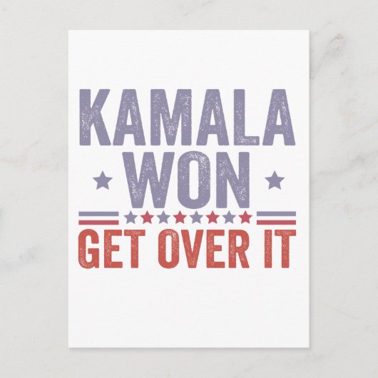 Kamala won de Harris Walz verkiezing Briefkaart (Voorkant)