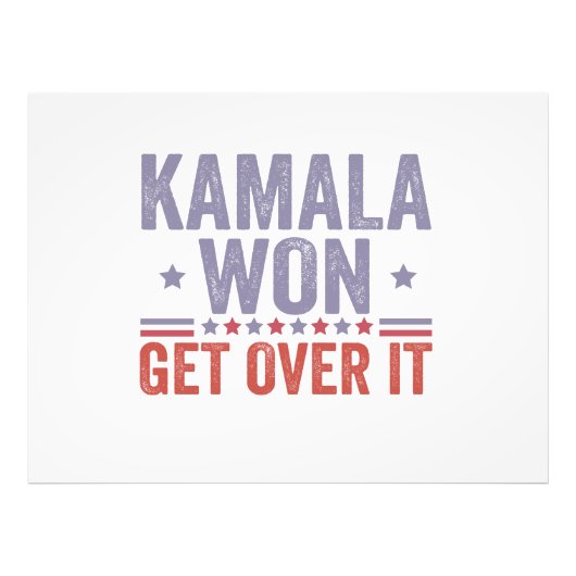 Kamala won de Harris Walz verkiezing Foto Afdruk (Voorkant)