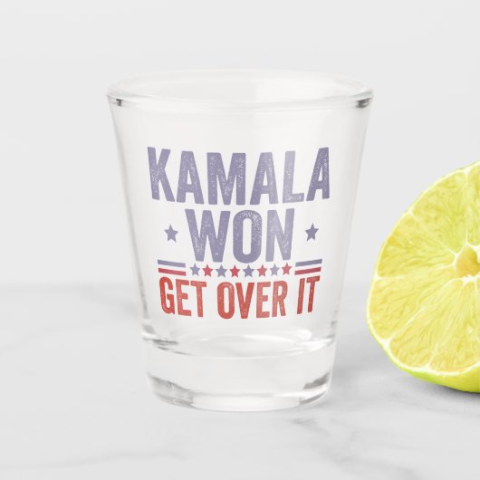 Kamala won de Harris Walz verkiezing Shot Glas (Voorkant)
