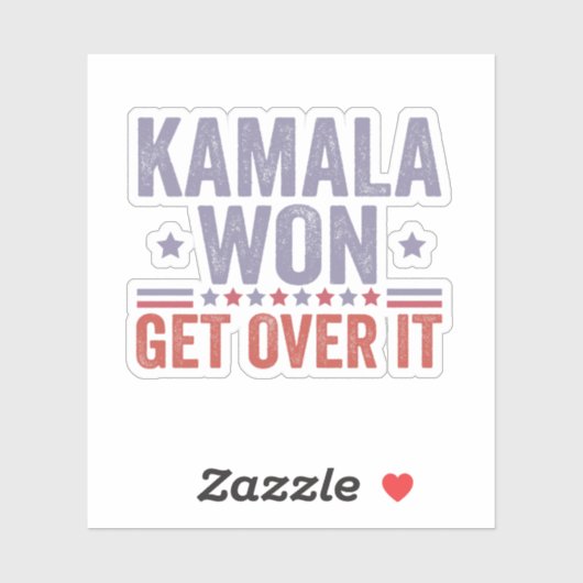 Kamala won de Harris Walz verkiezing Sticker (Vel)