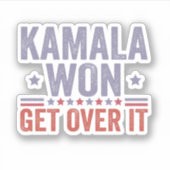 Kamala won de Harris Walz verkiezing Sticker (Voorkant)