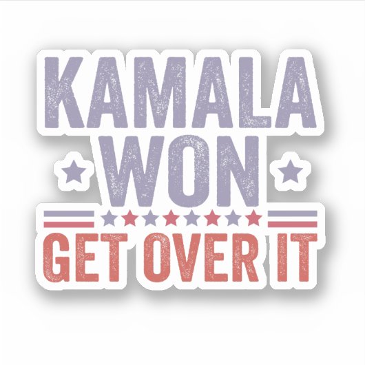 Kamala won de Harris Walz verkiezing Sticker (Voorkant)