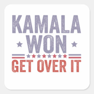 Kamala won de Harris Walz verkiezing Vierkante Sticker