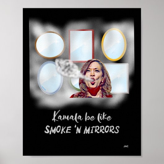 Kamala wordt als rook in spiegels poster (Voorkant)