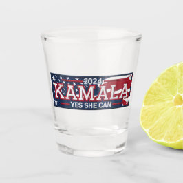KAMALA "YES SHE CAN" Geschoten glas