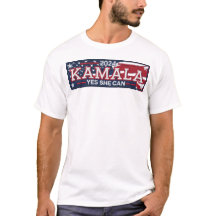KAMALA "YES SHE CAN" Mannen T-shirt