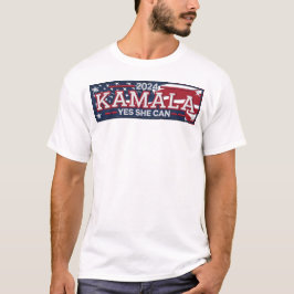 KAMALA "YES SHE CAN" Mannen T-shirt