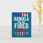 Kamala You're Fired Funny Anti Kamala Harris Elect Kaart (Gele Bloem)