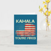 Kamala You're Fired Funny Anti Kamala Harris Elect Kaart (Gele Bloem)