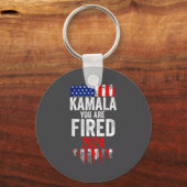 Kamala You're Fired Funny Anti Kamala Harris Elect Sleutelhanger (Voorkant)