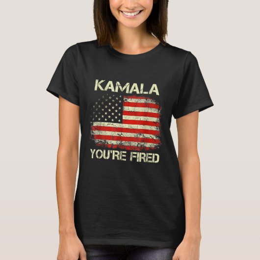 Kamala You're Fired Funny Anti Kamala Harris Elect T-shirt (Voorkant)