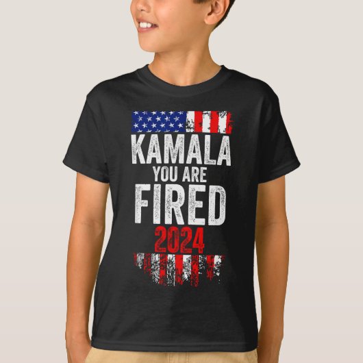 Kamala You're Fired Funny Anti Kamala Harris Elect T-shirt (Voorkant)
