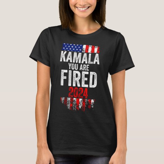 Kamala You're Fired Funny Anti Kamala Harris Elect T-shirt (Voorkant)