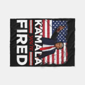 Kamala You're Fired Funny  Fleece Deken (Voorkant (Horizontaal))