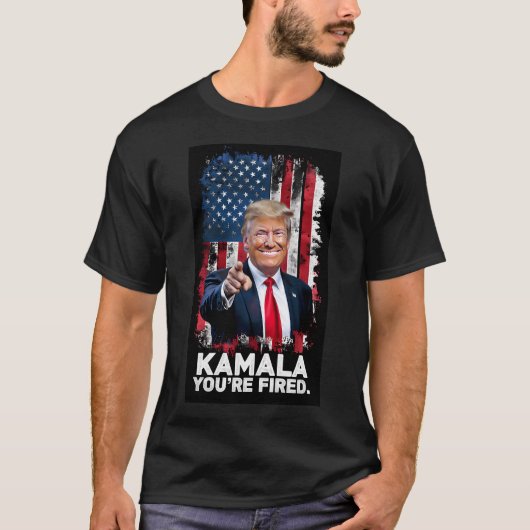 Kamala You'Re Fired 	 Get Over It Trump T-shirt (Voorkant)