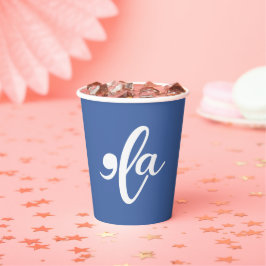 Kamala zegt haar naam papieren bekers