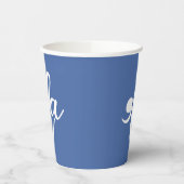 Kamala zegt haar naam papieren bekers (Links)