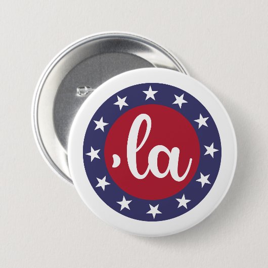 Kamala zegt haar naam ronde button 7,6 cm (Voorkant /achterkant)