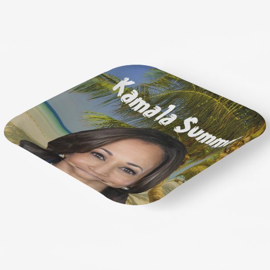 Kamala zomer 2024 papieren bordje (Gebogen)