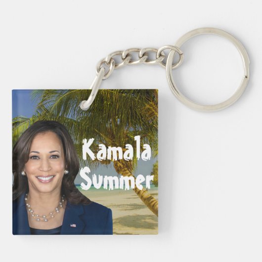 Kamala zomer 2024 sleutelhanger (Achterkant)