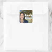 Kamala zomer 2024 vierkante sticker (Tas)