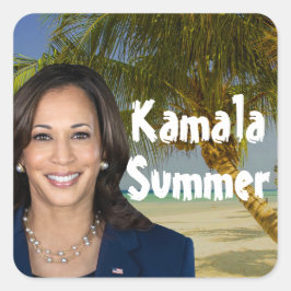 Kamala zomer 2024 vierkante sticker